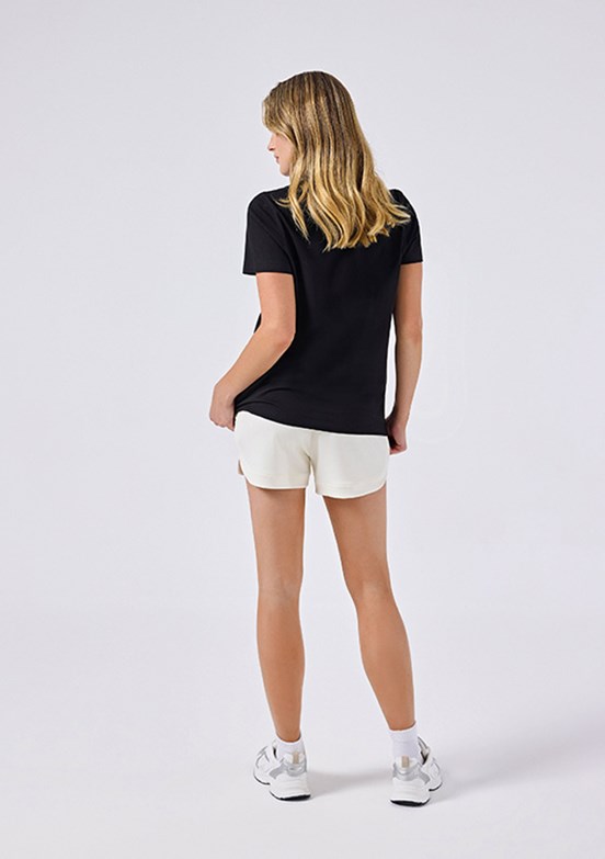 ELLESSE - 6SF5043 Kadın Beyaz Bisiklet Yaka T-Shirt