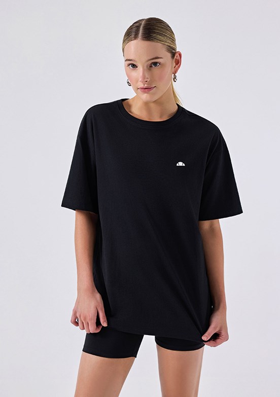 ELLESSE - 6SF5043 Kadın Siyah Bisiklet Yaka T-Shirt