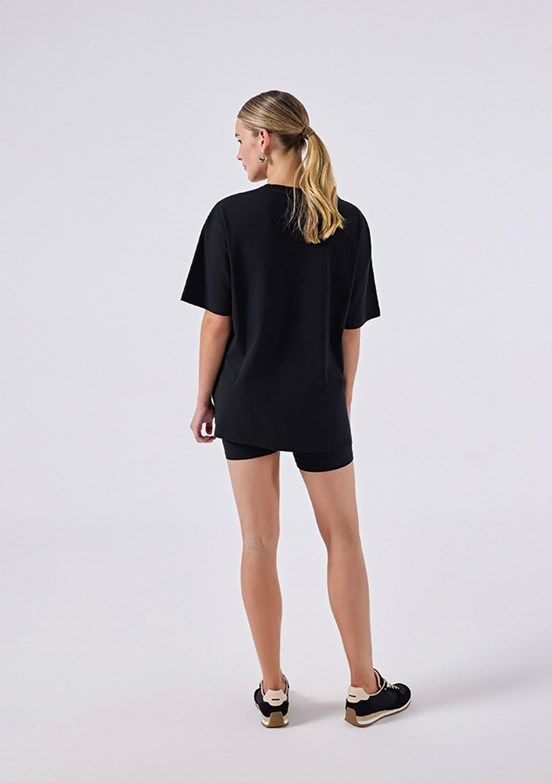 ELLESSE - 6SF5043 Kadın Siyah Bisiklet Yaka T-Shirt
