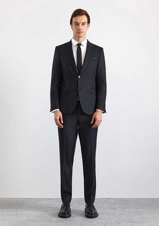 SÜVARİ - TK1020000359 Erkek Siyah Slim Takım Elbise