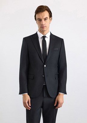 SÜVARİ - TK1020000359 Erkek Siyah Slim Takım Elbise
