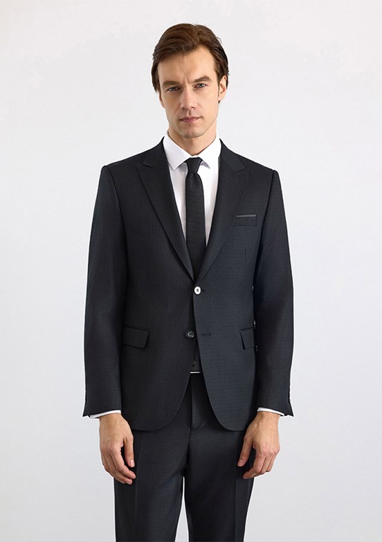 SÜVARİ - TK1020000359 Erkek Siyah Slim Takım Elbise