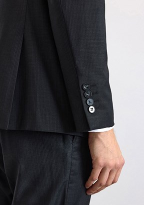 SÜVARİ - TK1020000359 Erkek Siyah Slim Takım Elbise