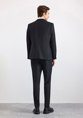 SÜVARİ - TK1020000359 Erkek Siyah Slim Takım Elbise