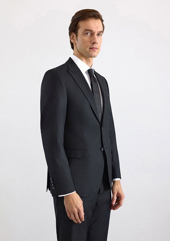 SÜVARİ - TK1020000359 Erkek Siyah Slim Takım Elbise