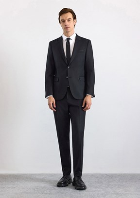 SÜVARİ - TK1020000359 Erkek Siyah Slim Takım Elbise