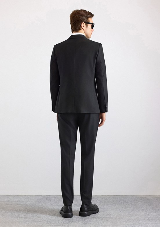 SÜVARİ - TK1001100190 Erkek Siyah Slim Takım Elbise