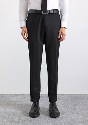 SÜVARİ - TK1001100190 Erkek Siyah Slim Takım Elbise