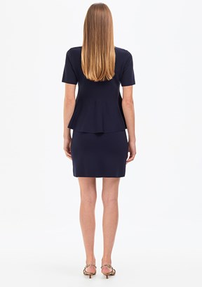 PİERRE CARDİN - T117241826.PU-10304 Kadın Lacivert Triko Etek