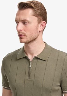 PİERRE CARDİN - Erkek Yeşil Slim Kazak