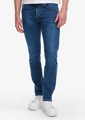 PİERRE CARDİN - Erkek Mavi Slim Jean Pantolon