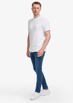 PİERRE CARDİN - Erkek Mavi Slim Jean Pantolon