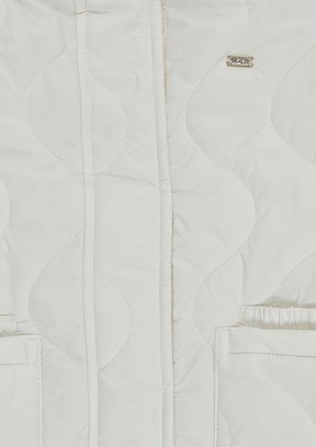US POLO ASSN - T117169088.PU-9232 Kız Çocuk Beyaz Regular Yelek