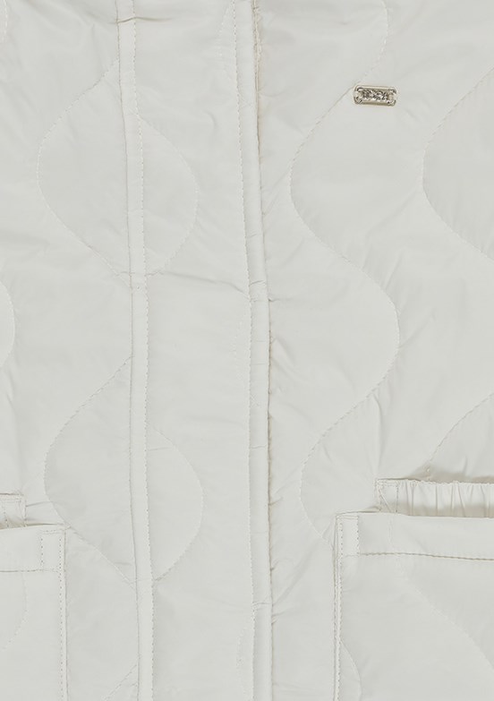 US POLO ASSN - T117169088.PU-9232 Kız Çocuk Beyaz Regular Yelek