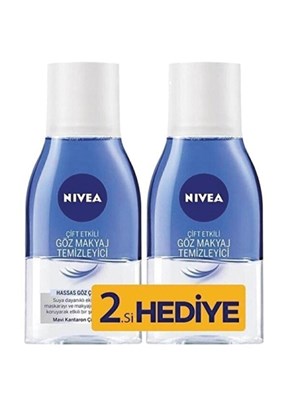 Nivea Make Up Expert Hassas Çift Fazlı 125 Ml 2'Li Paket Göz Makyaj Temizleyici