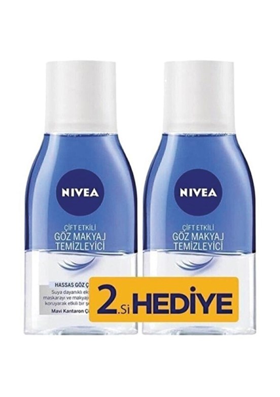 Nivea Make Up Expert Hassas Çift Fazlı 125 Ml 2'Li Paket Göz Makyaj Temizleyici