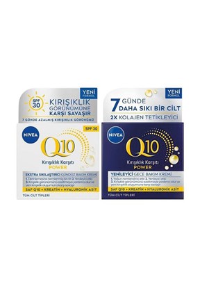 Nivea Q10 Power Kırışıklık Karşıtı Gündüz Bakım Kremi 50 Ml + Gece Bakım Kremi