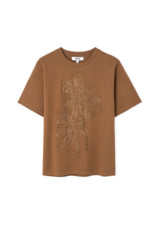 İPEKYOL - IS1260070113 Kadın Kahverengi Desenli T-Shirt