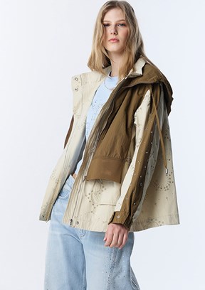 TWİST - TS1260012024 Kadın Naturel Mevsimlik Mont