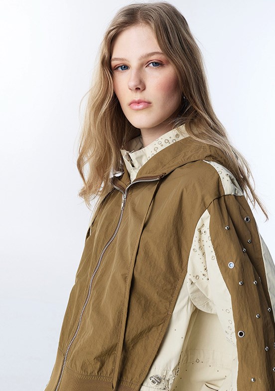 TWİST - TS1260012024 Kadın Naturel Mevsimlik Mont