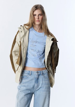 TWİST - TS1260012024 Kadın Naturel Mevsimlik Mont