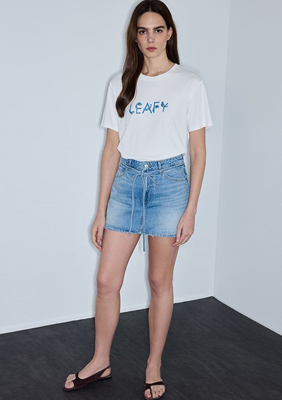 İPEKYOL - IS1260070175 Kadın Beyaz Basic T-Shirt