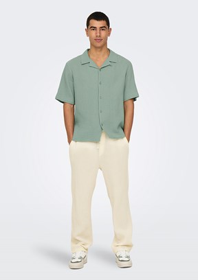 ONLY & SONS ONSSINUS - 22029390 Erkek Beyaz Rahat Kesim Pantolon