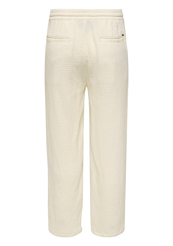 ONLY & SONS ONSSINUS - 22029390 Erkek Beyaz Rahat Kesim Pantolon