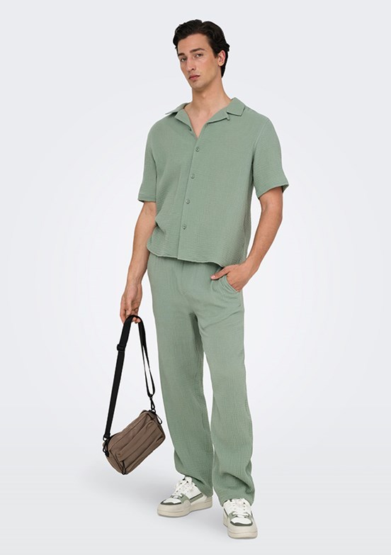ONLY & SONS ONSSINUS - 22029390 Erkek Gri Rahat Kesim Pantolon