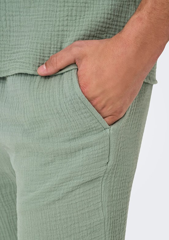 ONLY & SONS ONSSINUS - 22029390 Erkek Gri Rahat Kesim Pantolon