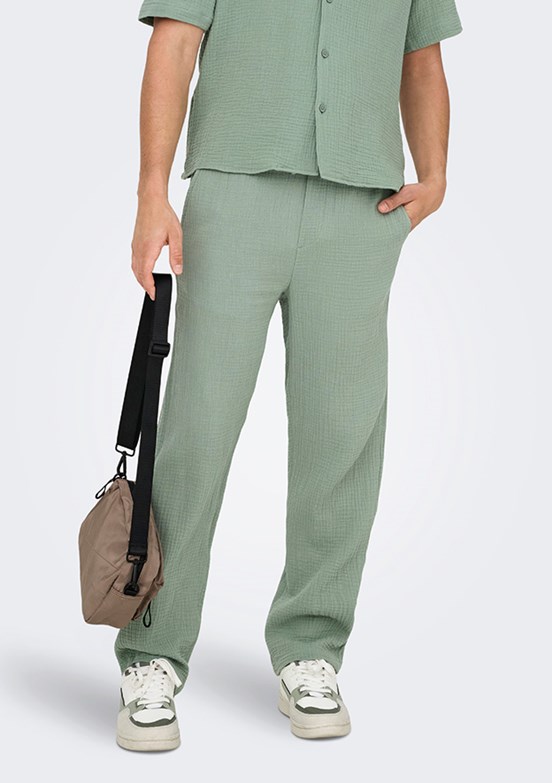 ONLY & SONS ONSSINUS - 22029390 Erkek Gri Rahat Kesim Pantolon