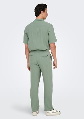 ONLY & SONS ONSSINUS - 22029390 Erkek Gri Rahat Kesim Pantolon
