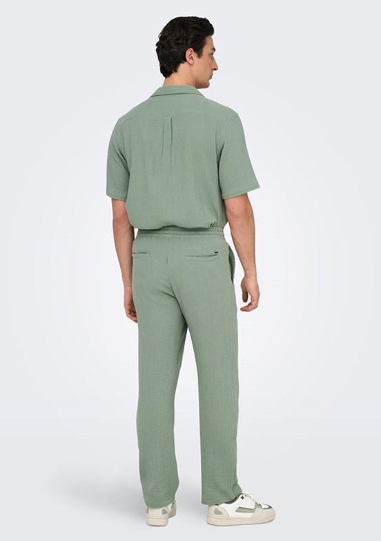 ONLY & SONS ONSSINUS - 22029390 Erkek Gri Rahat Kesim Pantolon