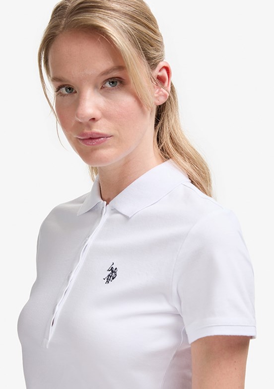 US POLO ASSN - Kadın Beyaz Basic T-Shirt