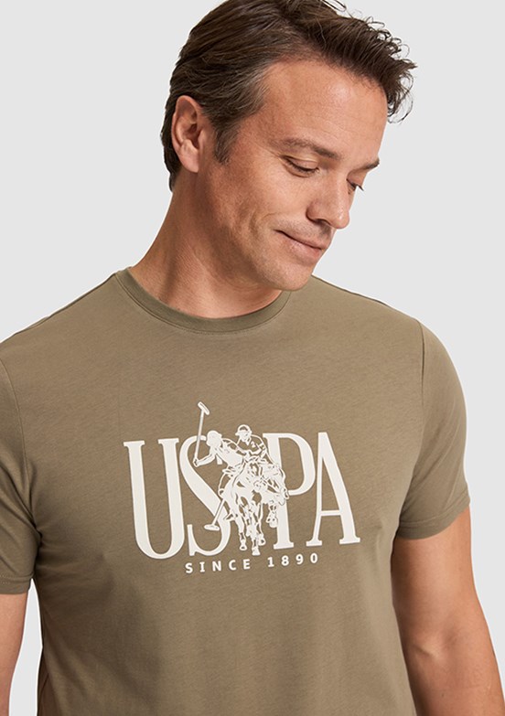 US POLO ASSN - Erkek Yeşil Regular T-Shirt