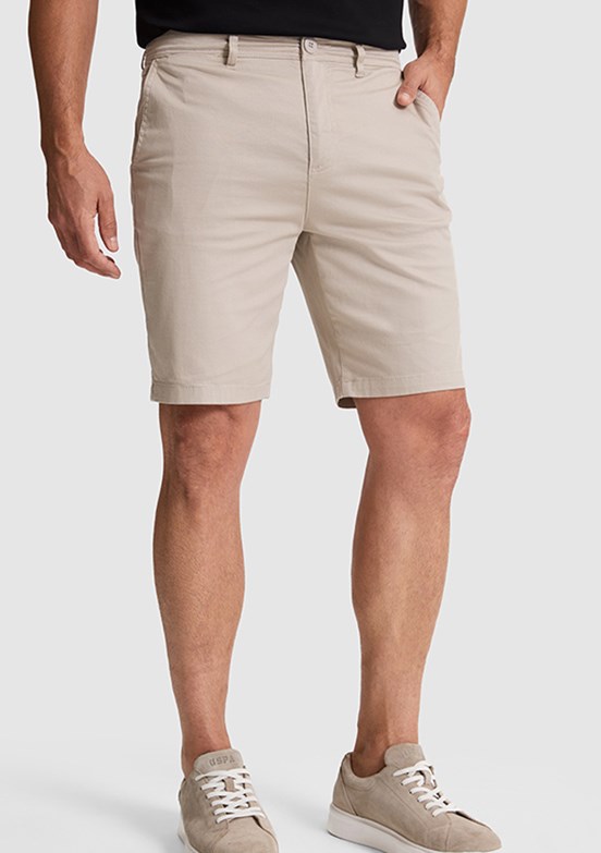 US POLO ASSN - Erkek Bej Kapri Şort