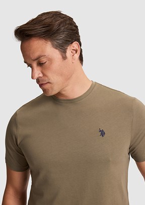 US POLO ASSN - Erkek Yeşil Basic T-Shirt