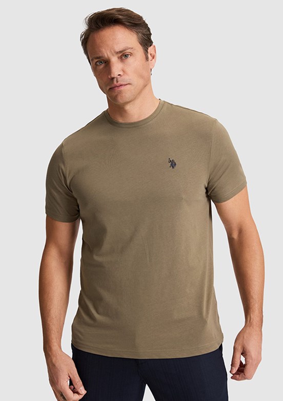 US POLO ASSN - Erkek Yeşil Basic T-Shirt