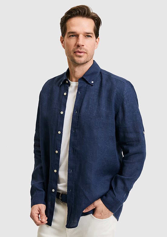 US POLO ASSN - Erkek Lacivert Uzun Kol Gömlek