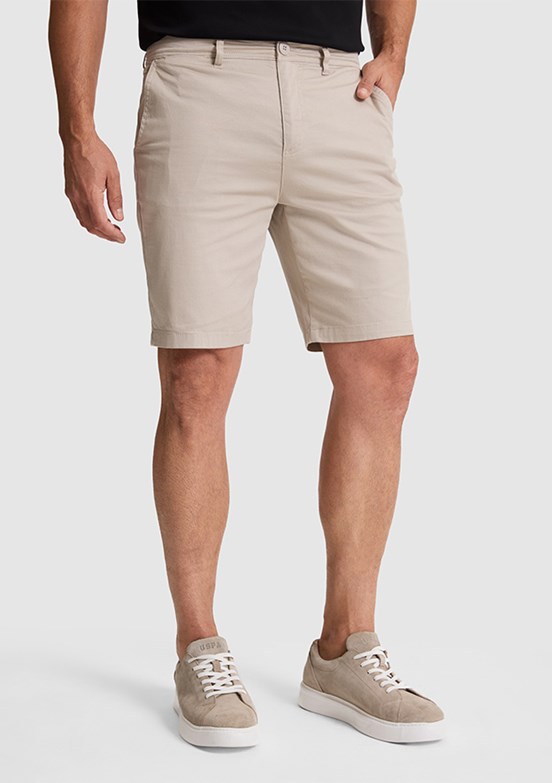 US POLO ASSN - Erkek Bej Kapri Şort