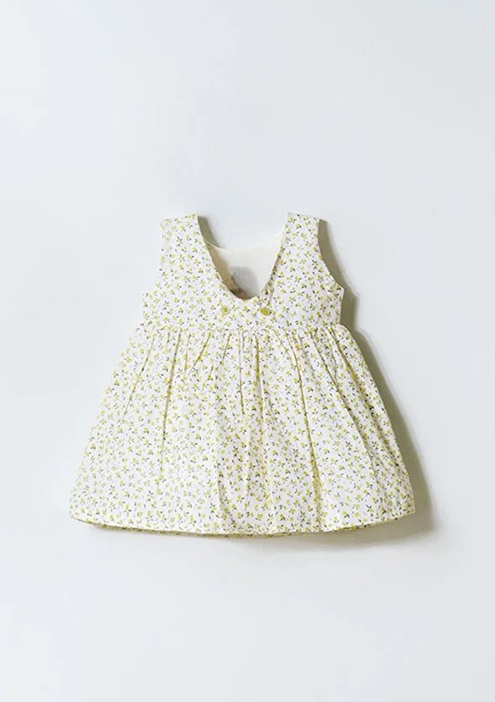 US POLO Kız Bebek Ekru Basic Elbise