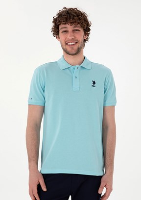 US POLO ASSN - Erkek Mavi Basic T-Shirt