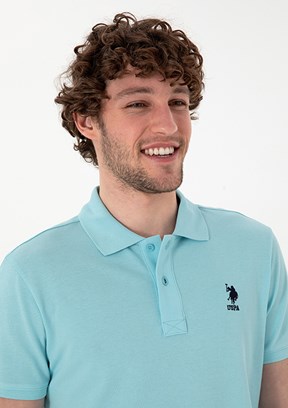 US POLO ASSN - Erkek Mavi Basic T-Shirt