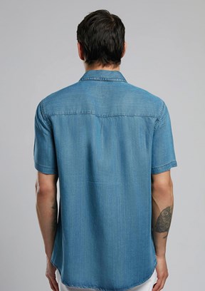 LEE COOPER Warton - 252 LCM 141003 Erkek Mavi Denim Gömlek