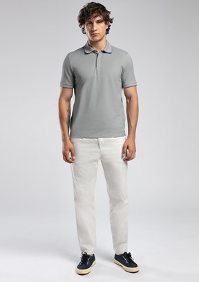 LEE COOPER Rasco - 252 LCM 242016 Erkek Gri Polo Yaka T-Shirt