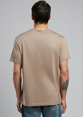 LEE COOPER - 252 LCM 242021 Erkek Bej O Yaka T-Shirt