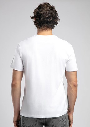 LEE COOPER Paola - 252 LCM 242021 Erkek Beyaz O Yaka T-Shirt