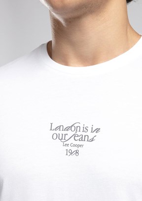 LEE COOPER Paola - 252 LCM 242021 Erkek Beyaz O Yaka T-Shirt