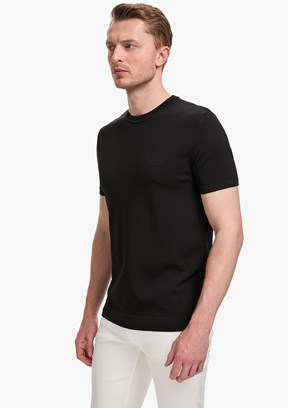 PİERRE CARDİN - Erkek Siyah Slim Kazak