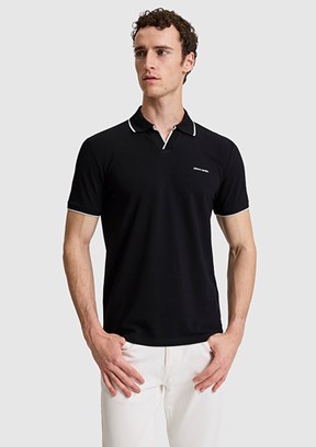 PİERRE CARDİN Erkek Siyah Slim T-Shirt